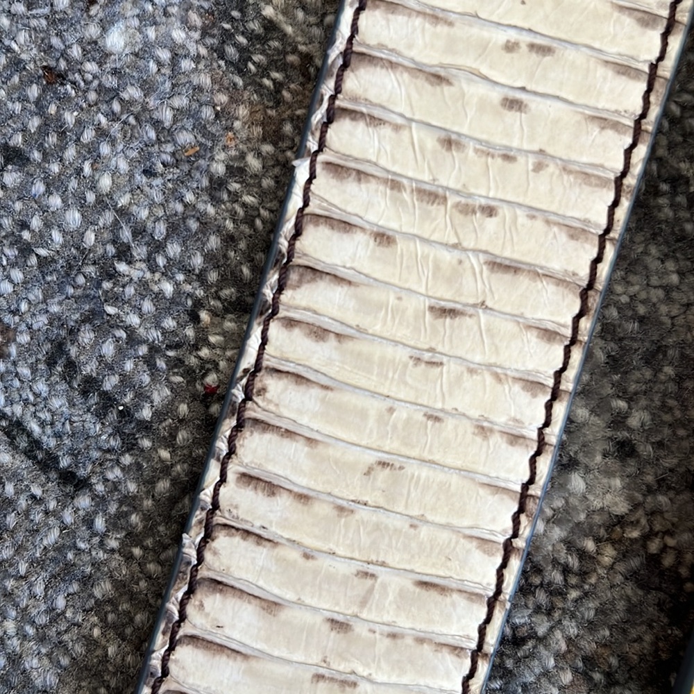 Fendi Strap - Dual Side Python And Pebbled Yellow… - image 3